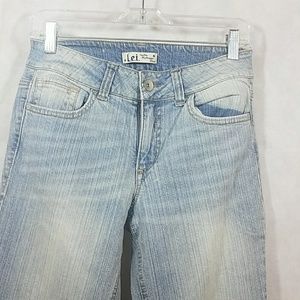 Women Light Wash Distressed Hiphugger Flare Jean